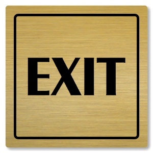 Exit, 80x80mm, zlatá, Arizona